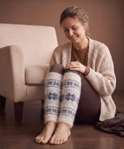 Women's Snow Star Goat Wool Leg Warmers