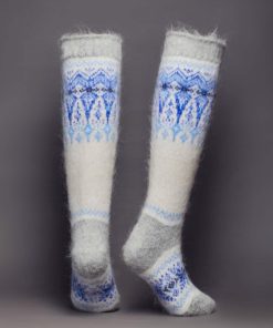 Women's Enchanted Icicles Goat Wool Knee-High Socks