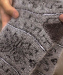 Unisex Northern Frost Goat Wool Thick Crew Socks