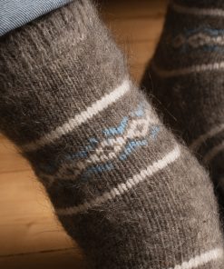 Unisex Arctic Fog Thick Goat Wool Crew Socks